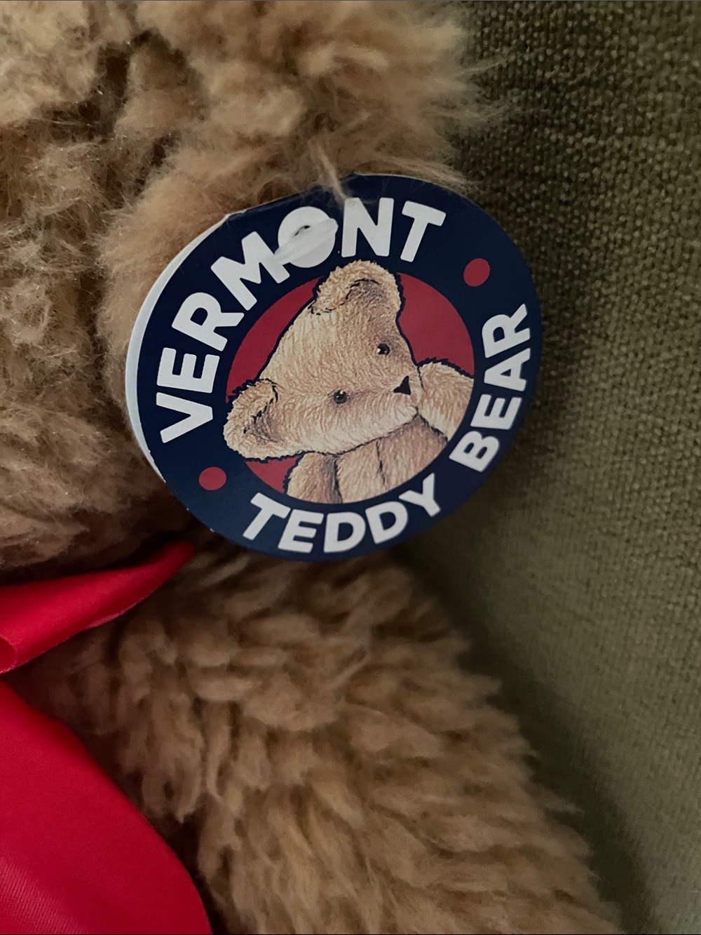 Vermont Teddy Bear with Red 'I Love You' Ribbon - Picture 2 of 7